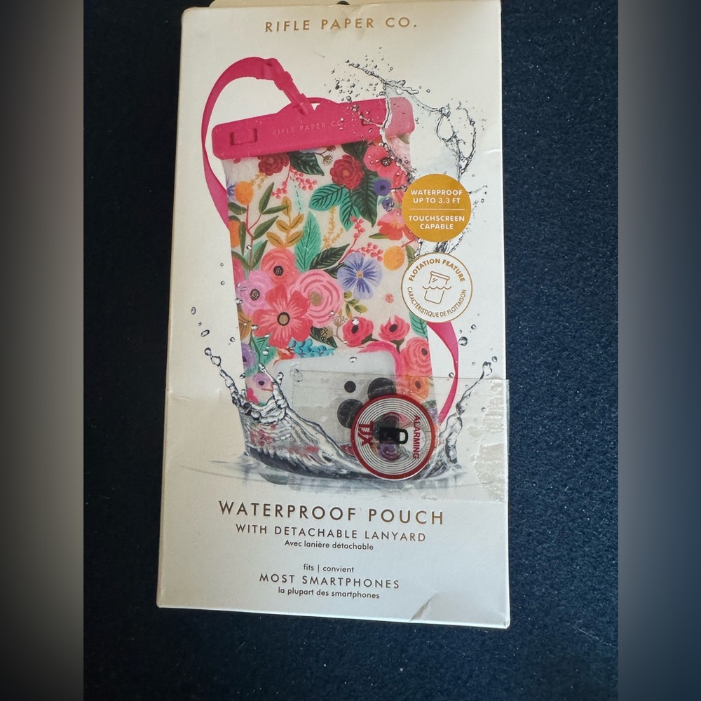 Rifle Paper Co. Waterproof Pouch🌺PRETTY&PRACTICAL! Zoom in for all the details - Picture 5 of 5